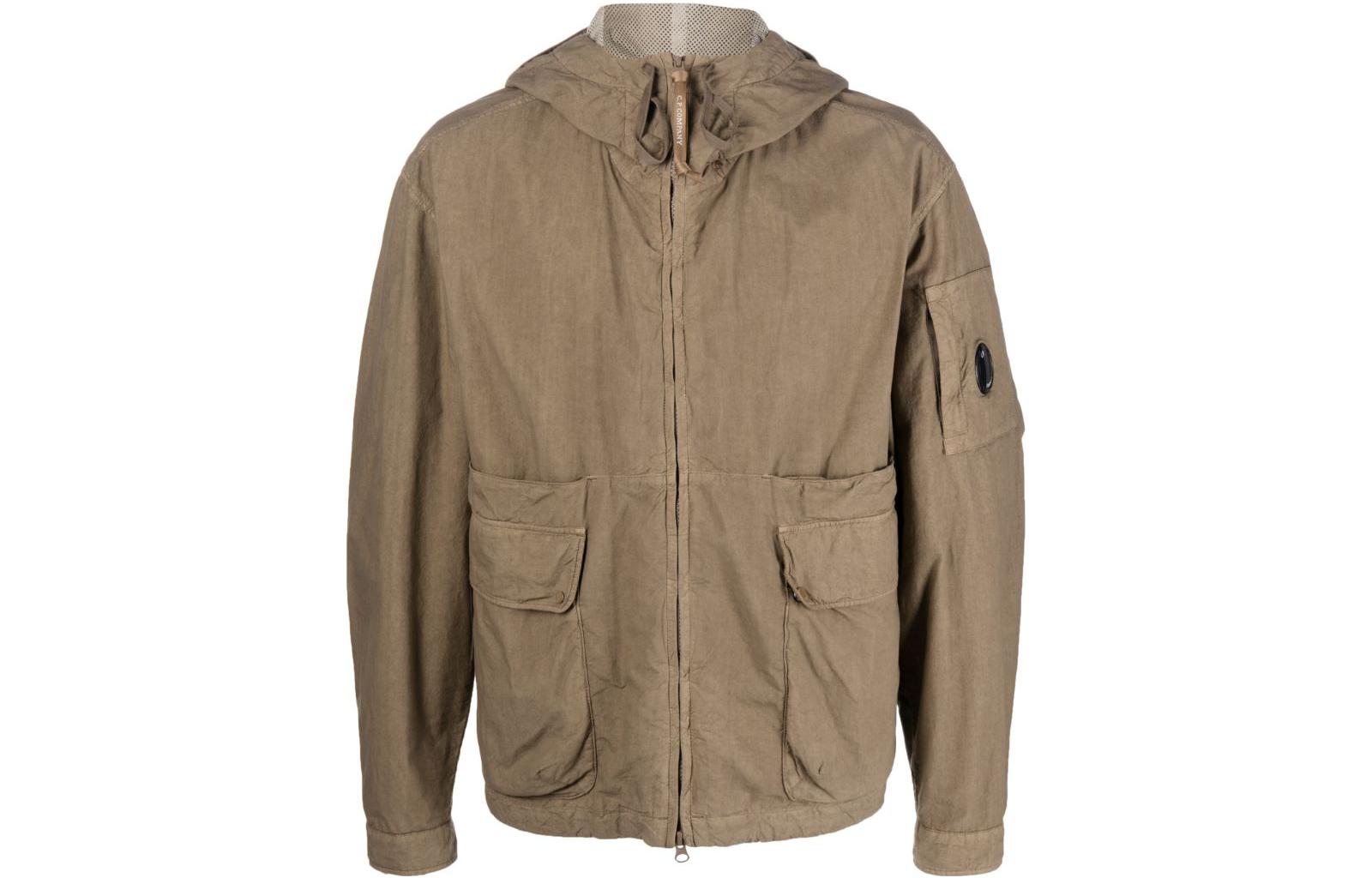 C.P. Company Olive Green Zip Hoodie Jacket for Men 14CMOW176A006456G339