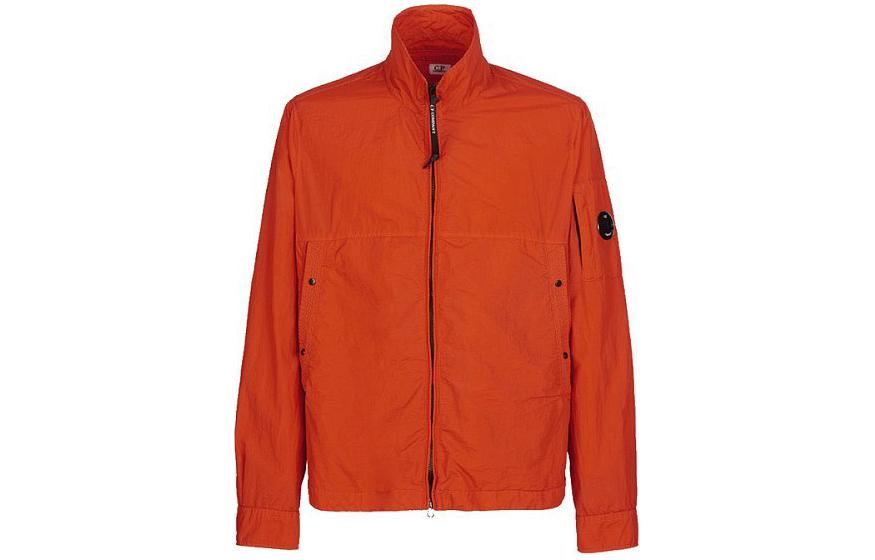 C.P. Company Orange Full-Zip Stand Collar Jacket with Pockets 14CMOS104A005783G439