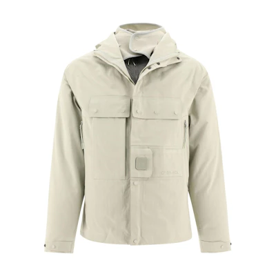 C.P. Company Pelican Series FW22 Solid Color Logo Hoodie Jacket White Men 13CMOW029A006258A118