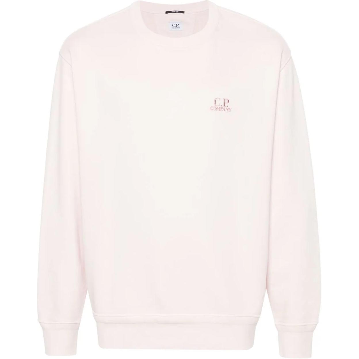 C.P. Company Pink Crewneck Long Sleeve Sweatshirt Loose Fit CMSS098B110044R-501