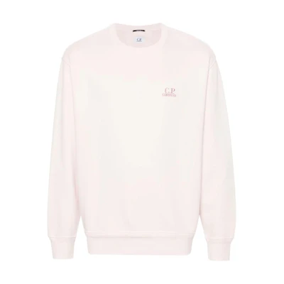 C.P. Company Pink Crewneck Long Sleeve Sweatshirt Loose Fit CMSS098B110044R-501