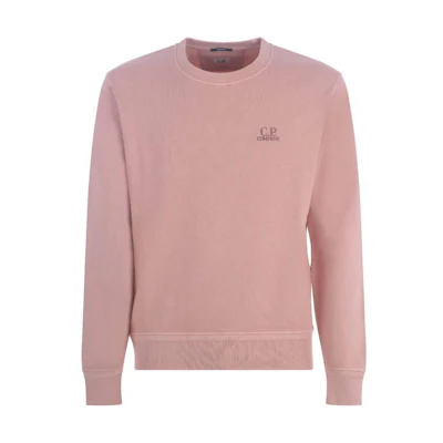 C.P. Company Pink Crewneck Pullover Sweatshirt Long Sleeve Solid Color MSS136B005398R509