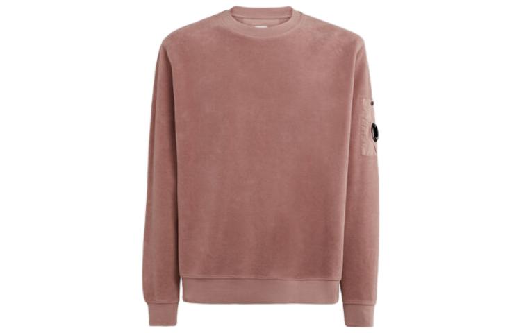 C.P. Company Pink Logo Patch Crewneck Sweatshirt 15CMSS261A006614G476
