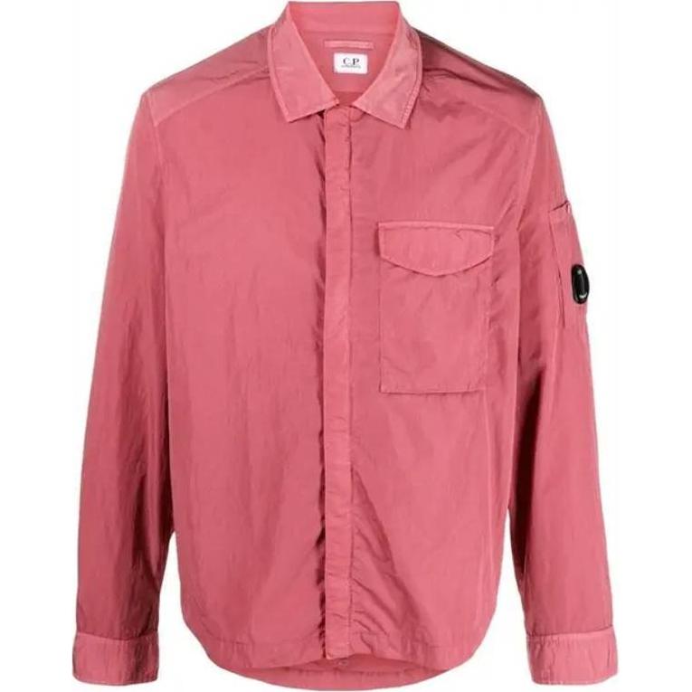 C.P. Company Pink Zip-Up Straight-Cut Shirt Jacket for Men CMOS039A005904G577