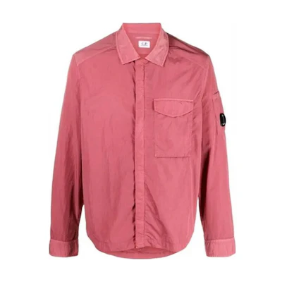 C.P. Company Pink Zip-Up Straight-Cut Shirt Jacket for Men CMOS039A005904G577