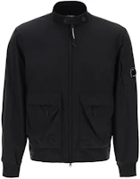 C.P. Company Pro-Tek Bomber Jacket Black Full-Zip Stand Collar Jacket 16CMOW010A004117A999 C.P. Company Pro-Tek Bomber Jacket Black Full-Zip Stand Collar Jacket 16CMOW010A004117A999