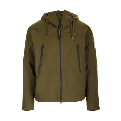 C.P. Company Pro-Tek Hooded Jacket Ivy Green Zip-Up Hoodie Jacket 16CMOW403A004117A683