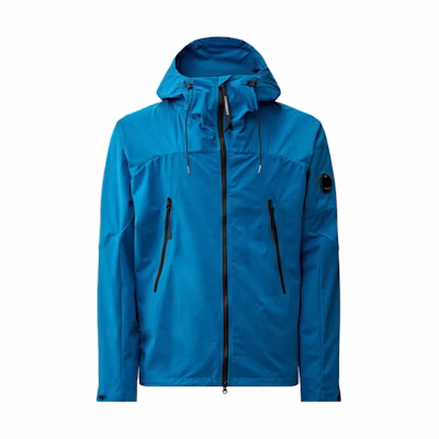 C.P. Company Pro-Tek Hooded Jacket Solid Blue Full-Zip Hoodie 16CMOW403A004117A848