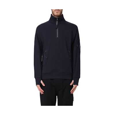 C.P. Company Pullover Sweatshirt Navy Blue Long Sleeve CMSS027A005086W888