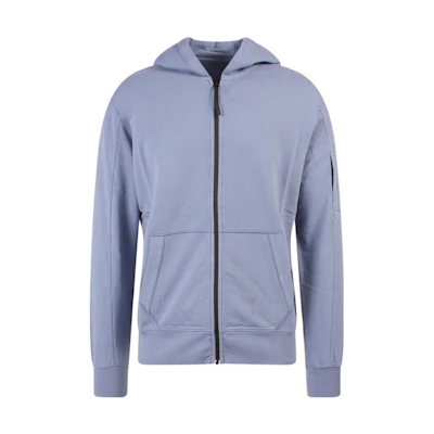 C.P. Company Purple Zip-Up Hoodie Jacket Plain Design 13CMSS077A002246G843