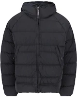 C.P. Company Quilted Zip-Up Hooded Jacket Black 15CMOW027A006369G999 C.P. Company Quilted Zip-Up Hooded Jacket Black 15CMOW027A006369G999