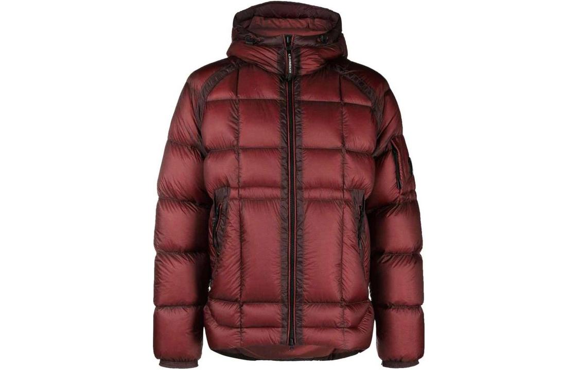 C.P. Company Red Colorblock Hooded Jacket CMOW211A006099A560