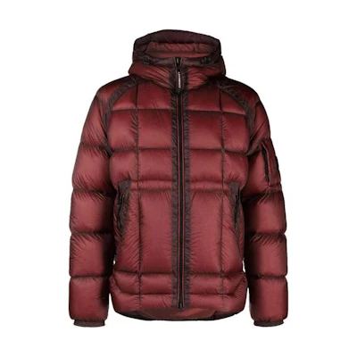C.P. Company Red Colorblock Hooded Jacket CMOW211A006099A560