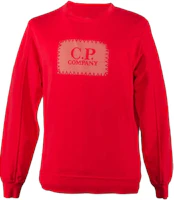 C.P. Company Red Crewneck Sweatshirt with Logo Print for Men 06CMSS086A002246G C.P. Company Red Crewneck Sweatshirt with Logo Print for Men 06CMSS086A002246G