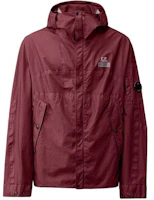 C.P. Company Red Logo Print Hooded Zip-Up Loose-Fit Jacket Casual Wear 16CMOW031A006366G577 C.P. Company Red Logo Print Hooded Zip-Up Loose-Fit Jacket Casual Wear 16CMOW031A006366G577