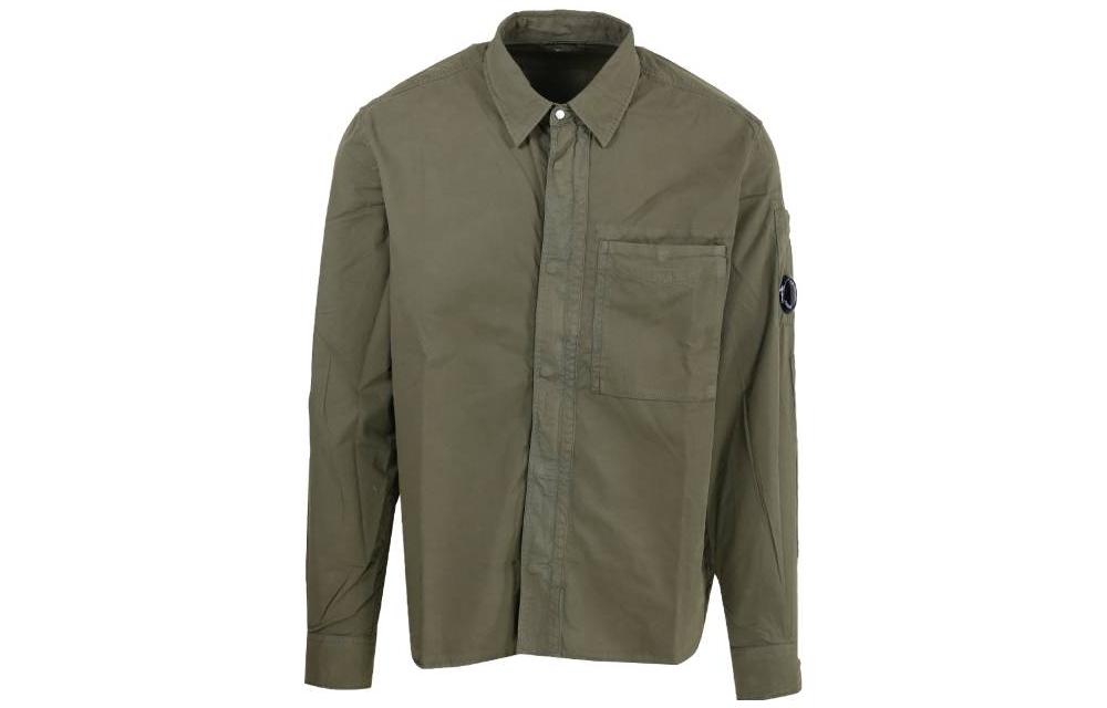 C.P. Company S23 Olive Full-Zip Shirt Jacket 14CMSH121A002824G648