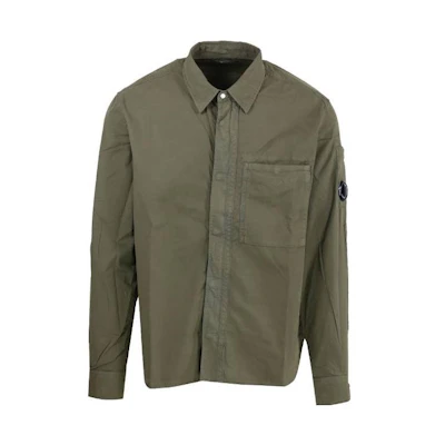 C.P. Company S23 Olive Full-Zip Shirt Jacket 14CMSH121A002824G648