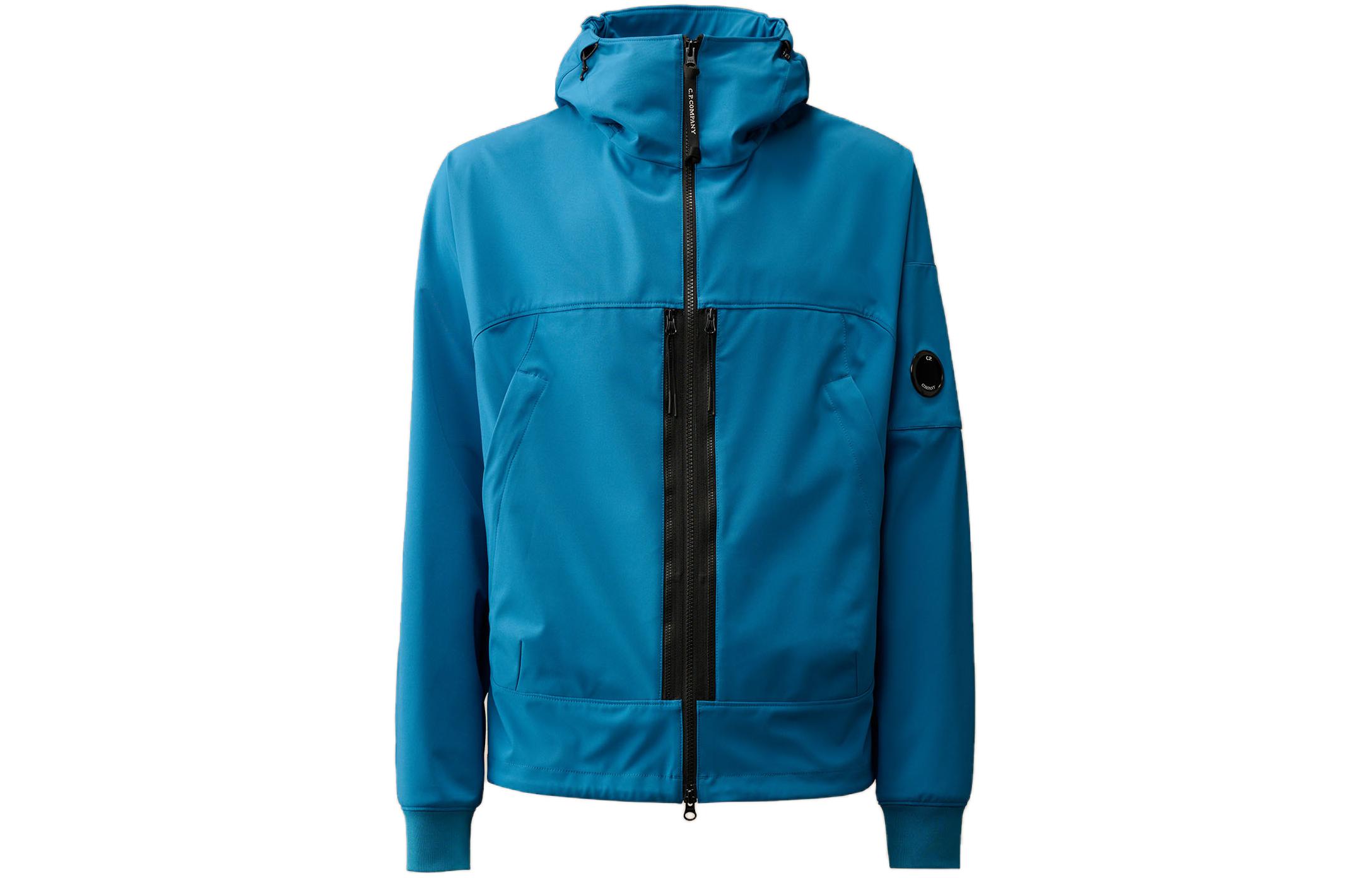 C.P. Company Shell-R Hooded Jacket Blue Casual Zip-Up Hoodie 16CMOW008A005968A848