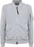 C.P. Company Silver Zip-Up Baseball Collar Jacket for Men Long Sleeve 16CMOW186A005864G913 C.P. Company Silver Zip-Up Baseball Collar Jacket for Men Long Sleeve 16CMOW186A005864G913