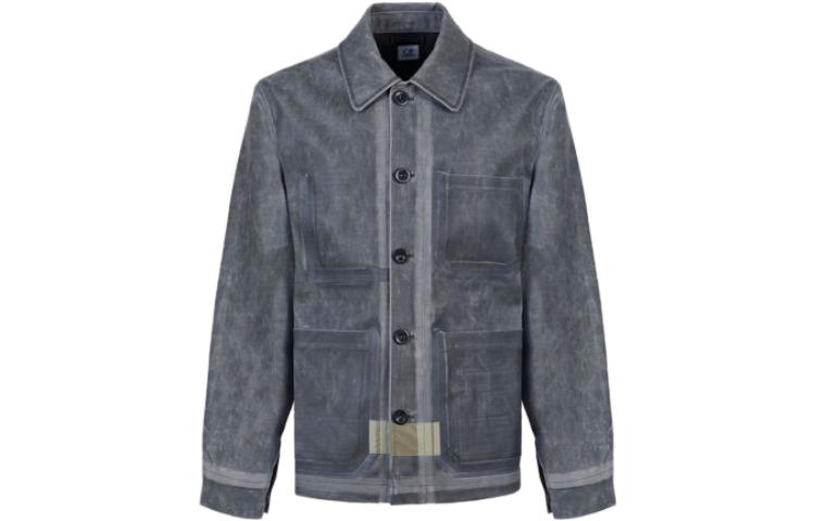 C.P. Company Single-Breasted Jacket with Letter Print Collar 15CMOW258A006594A999