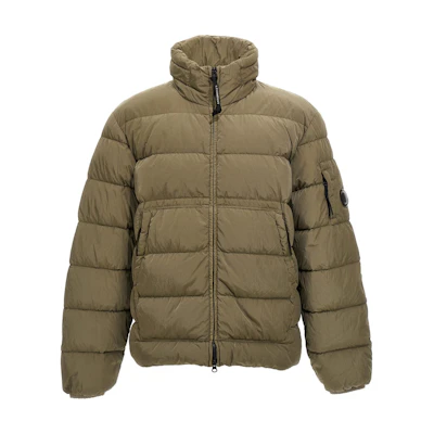C.P. Company Slim Fit Zip-Up Jacket Khaki Long Sleeve Classic Style CMOW016A005904G359