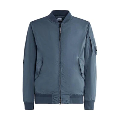 C.P. Company Solid Color Aviator Zip Jacket Blue CMOW249A005864G871