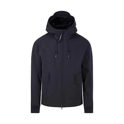 C.P. Company Solid Color Black Hooded Jacket 15CLOW014A006578A999