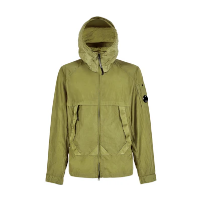C.P. Company Solid Color Green Hooded Jacket 12CMOW203A005904G698