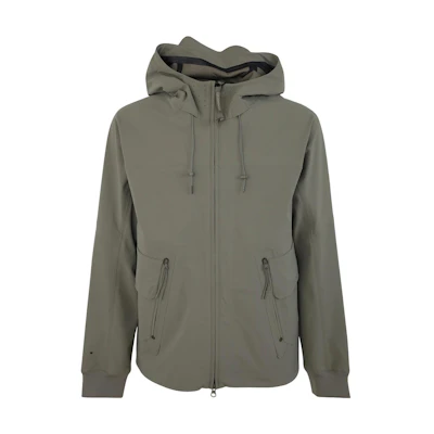 C.P. Company Solid Color Hooded Zip-Up Jacket 15CLOW014A006578A335