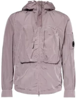 C.P. Company Solid Color Hooded Zip-Up Jacket Purple Dove CMOS156A005904G735 C.P. Company Solid Color Hooded Zip-Up Jacket Purple Dove CMOS156A005904G735
