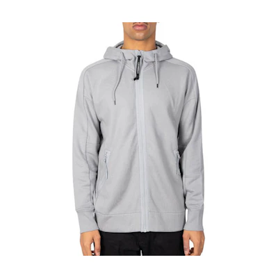 C.P. Company Solid Color Hoodie Jacket - Gray 12CMSS082A005086W-937