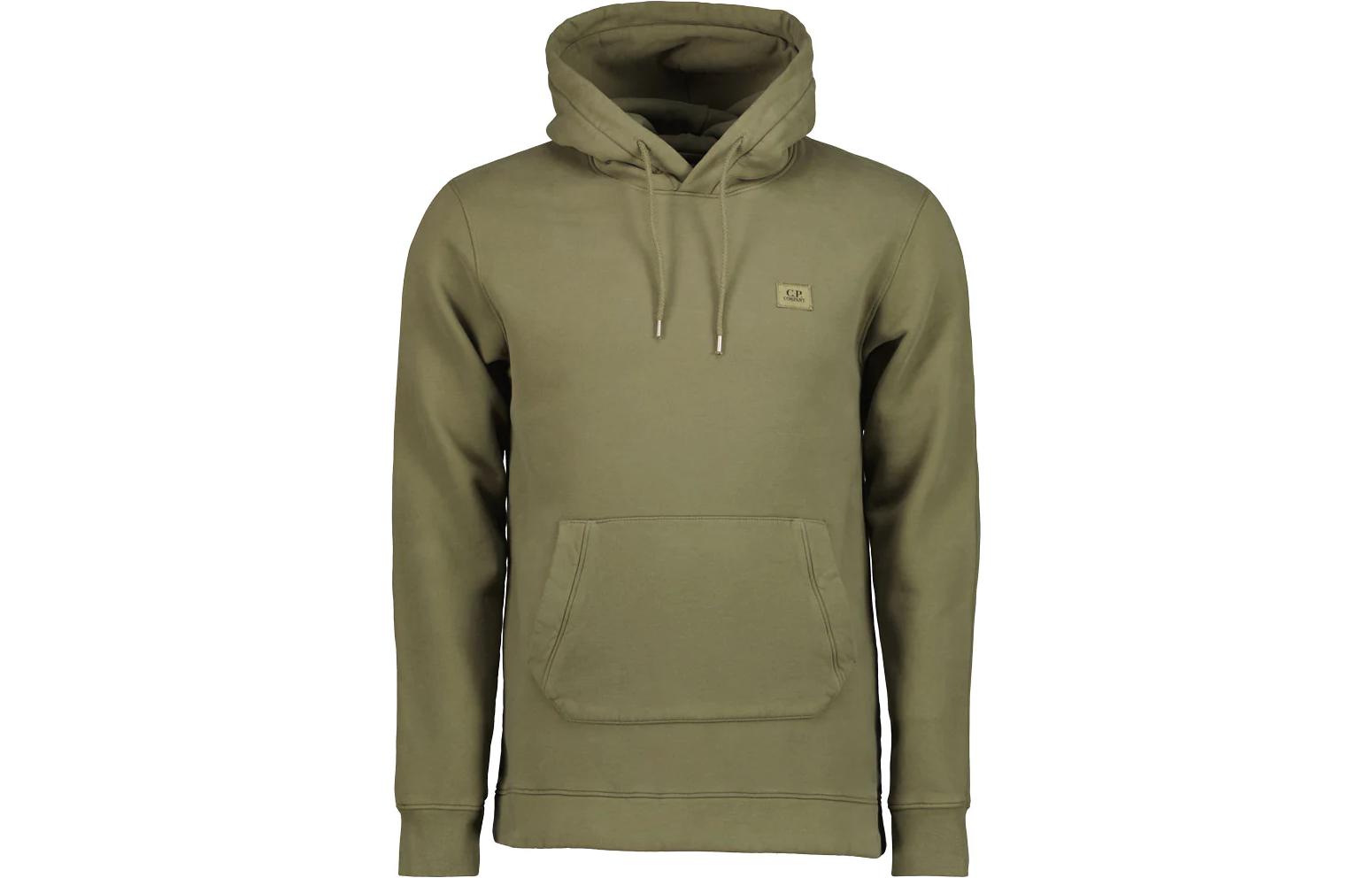 C.P. Company Solid Color Patch Hoodie Green () 11CMSS140A005909G665