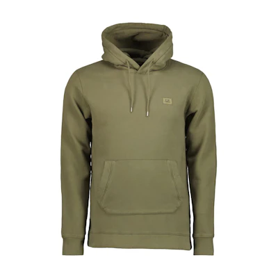 C.P. Company Solid Color Patch Hoodie Green () 11CMSS140A005909G665