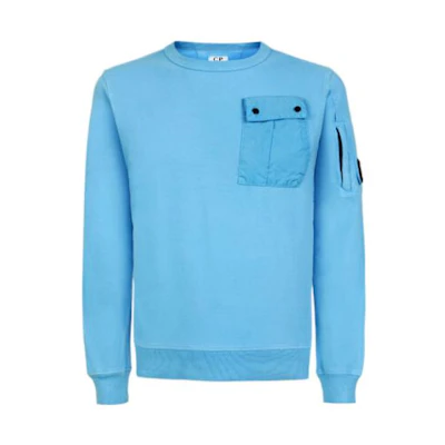C.P. Company Solid Color Pocket Crewneck Long Sleeve Sweatshirt Men 12CKSS045C002246M833