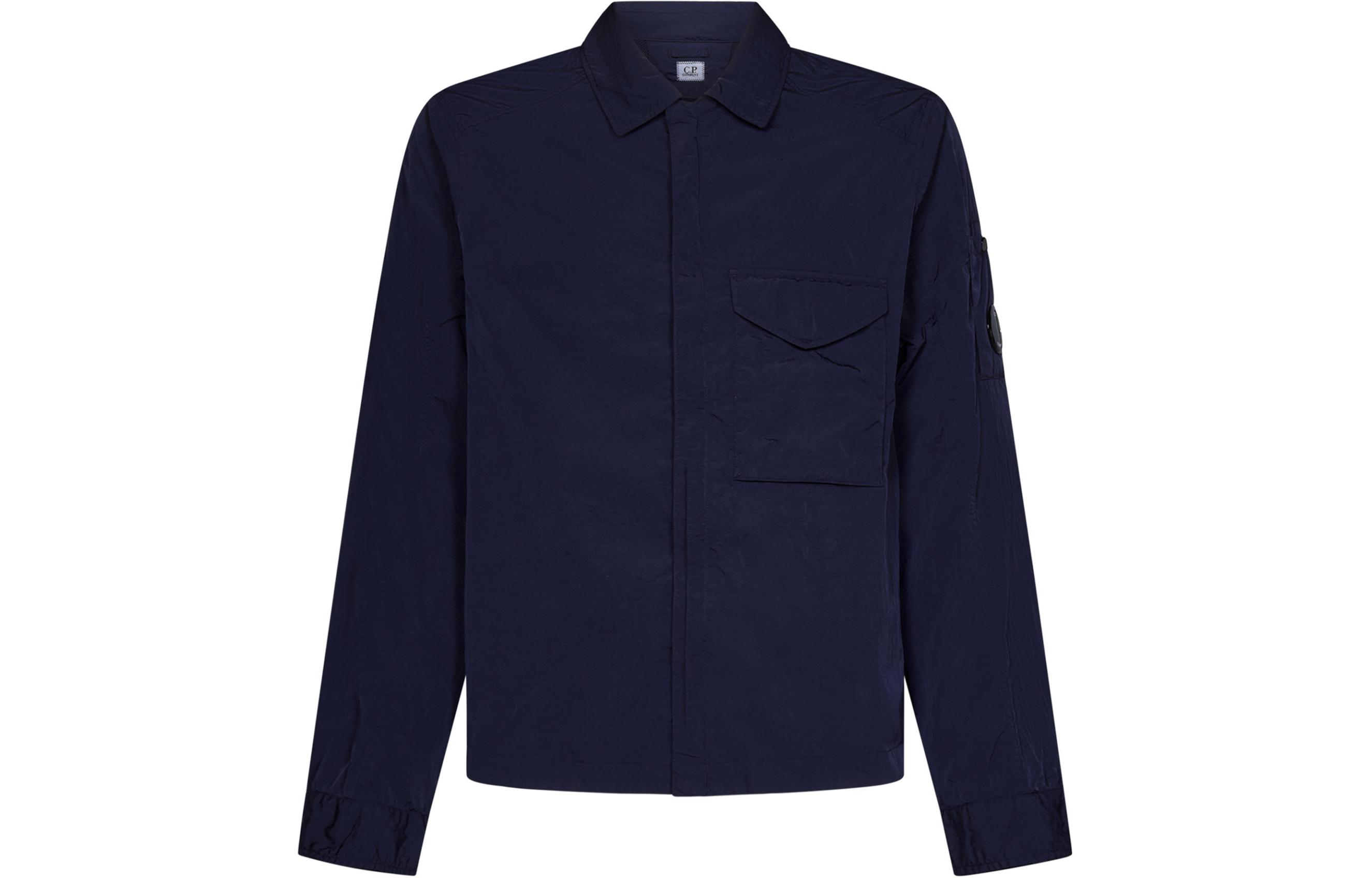 C.P. Company Solid Color Pocket Jacket for Men in Dark Blue 14CMOS041A005904G868