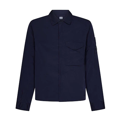 C.P. Company Solid Color Pocket Jacket for Men in Dark Blue 14CMOS041A005904G868