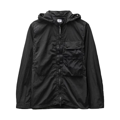 C.P. Company Solid Color Pocket Zip-Up Hoodie Jacket 14CMOS045A005904G999