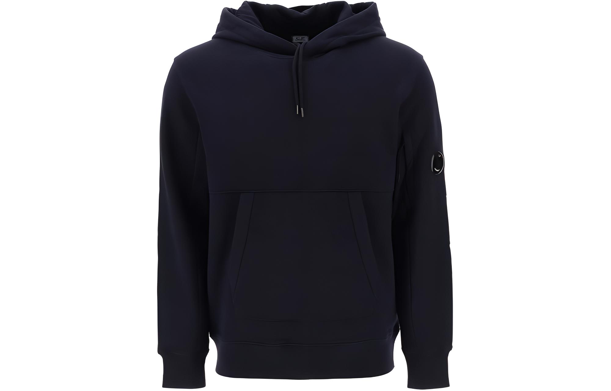 C.P. Company Solid Color Pullover Hoodie Blue 15CMSS023A005086W888