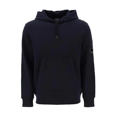 C.P. Company Solid Color Pullover Hoodie Blue 15CMSS023A005086W888