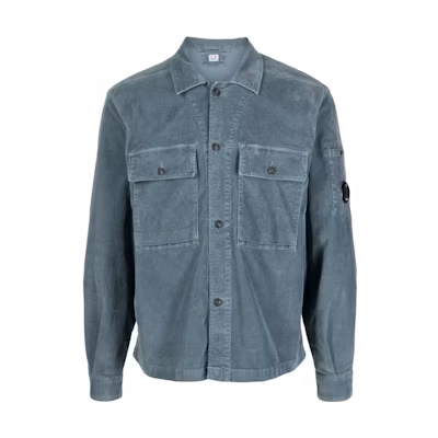 C.P. Company Solid Color Single-Breasted Jacket Men’s Teal Green 15CMSH292A006410O871