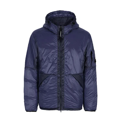 C.P. Company Solid Color Spliced Hooded Jacket 11CMOW022A-006099Q-878