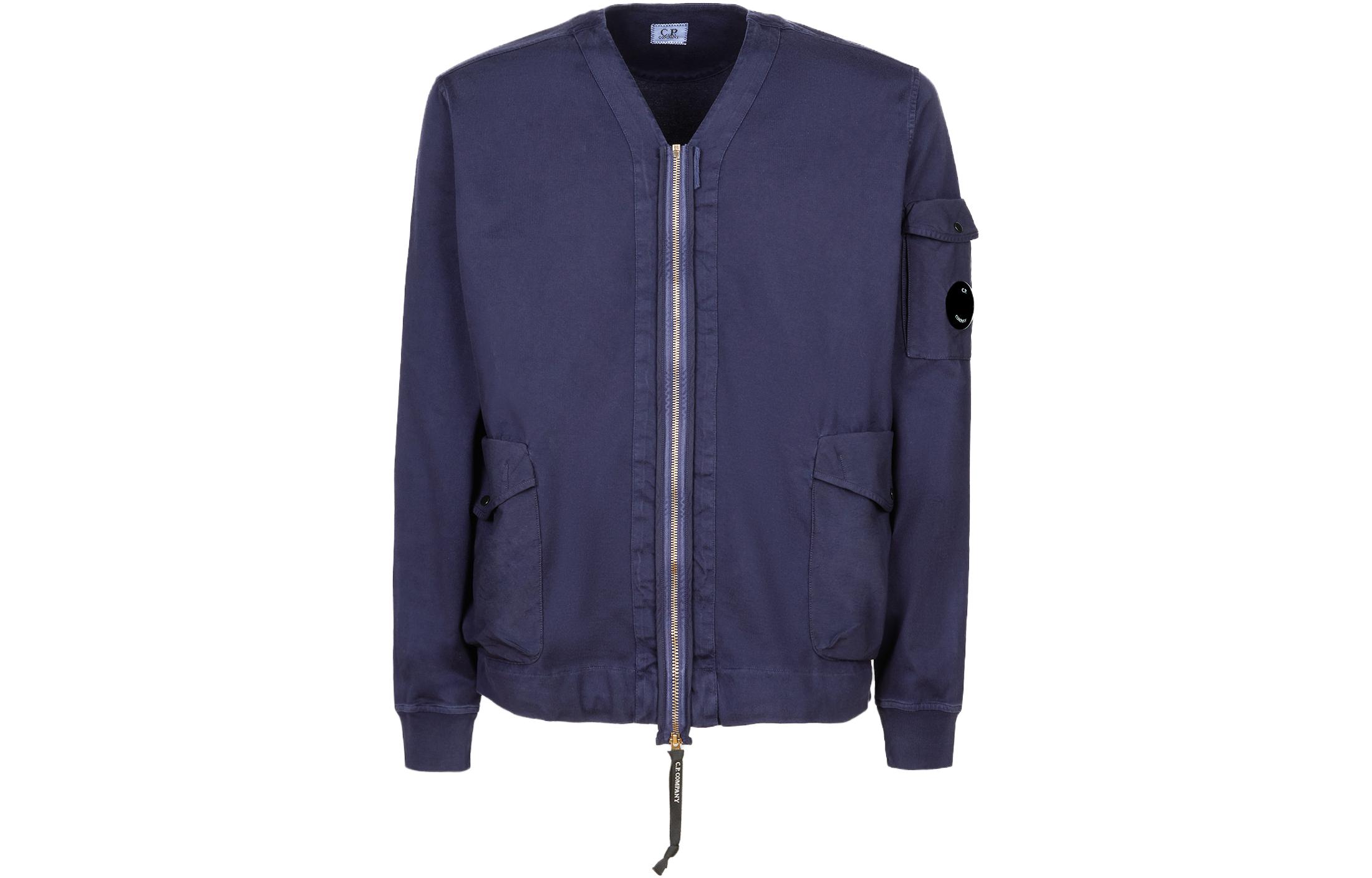 C.P. Company Solid Color V-Neck Sleeve Pocket Jacket 14CMSS320A006521M868