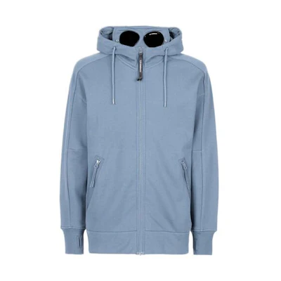 C.P. Company Solid Color Zip-Drawstring Hooded Fashion Hoodie 13CMSS082A005086W843