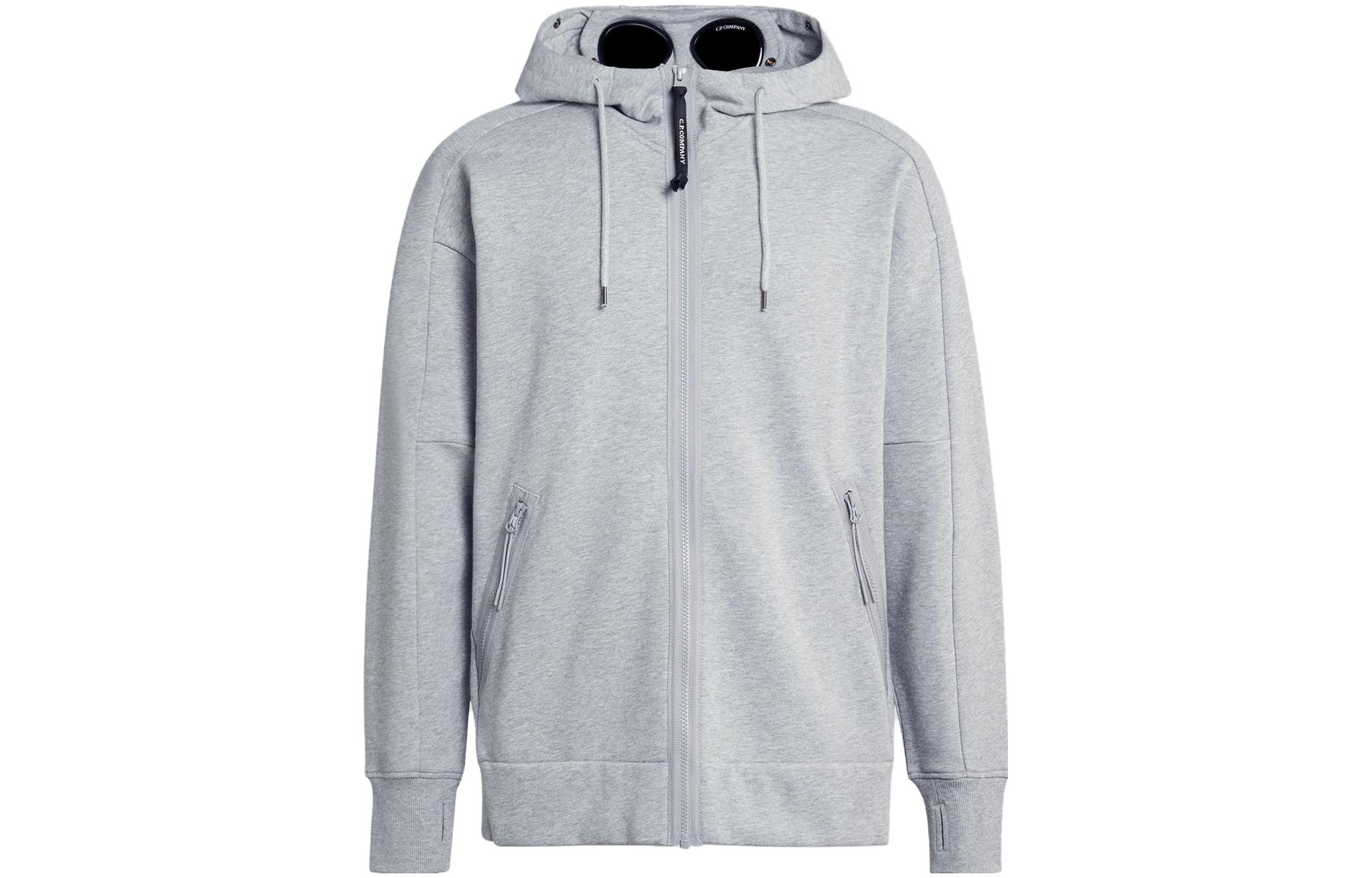 C.P. Company Solid Color Zip-Up Hoodie with Hood 15CMSS082A005086WM93