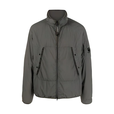 C.P. Company Solid Color Zip-Up Jacket Gray 15CMOW110A006124G448