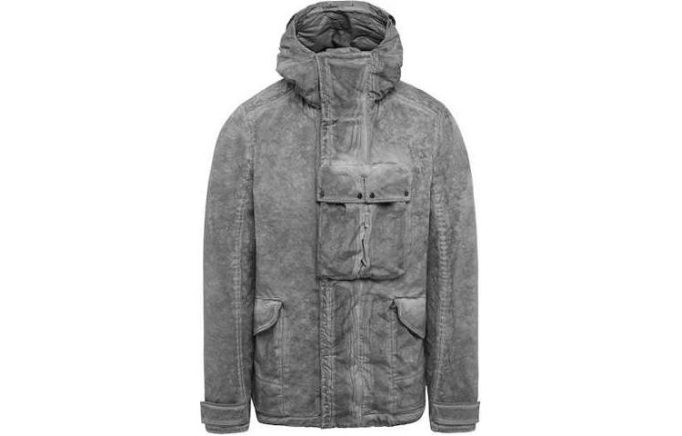 C.P. Company Solid Color Zip Hoodie Jacket Deep Gray 05CMOW035A001020S392