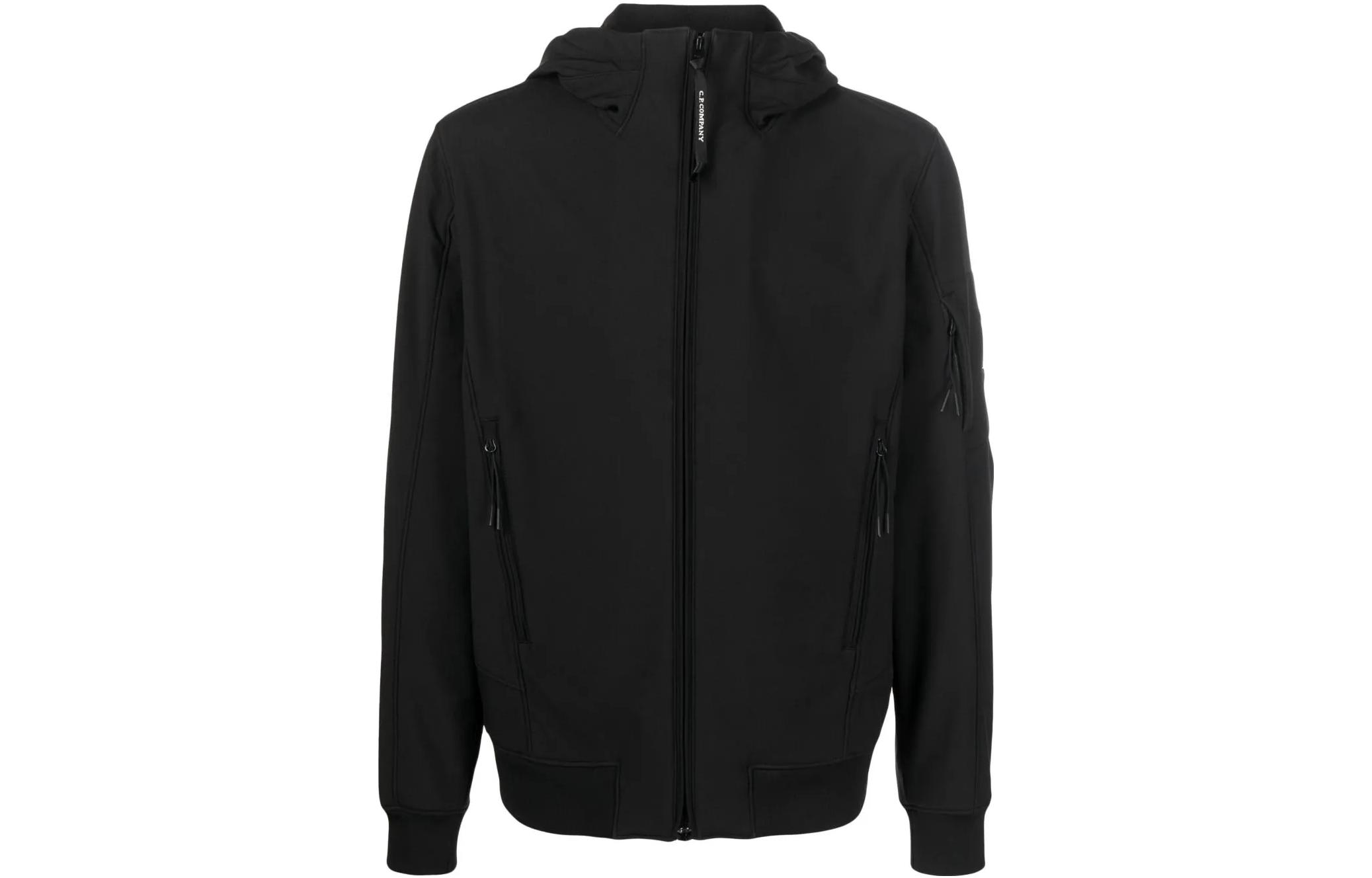 C.P. Company Solid Color Zip Jacket Black 15CMOW003A006097A999
