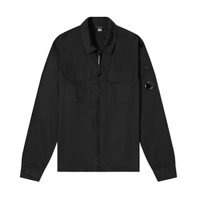 C.P. Company Solid Color Zip Jacket with Turn-down Collar 11CMSH156A002824G-999