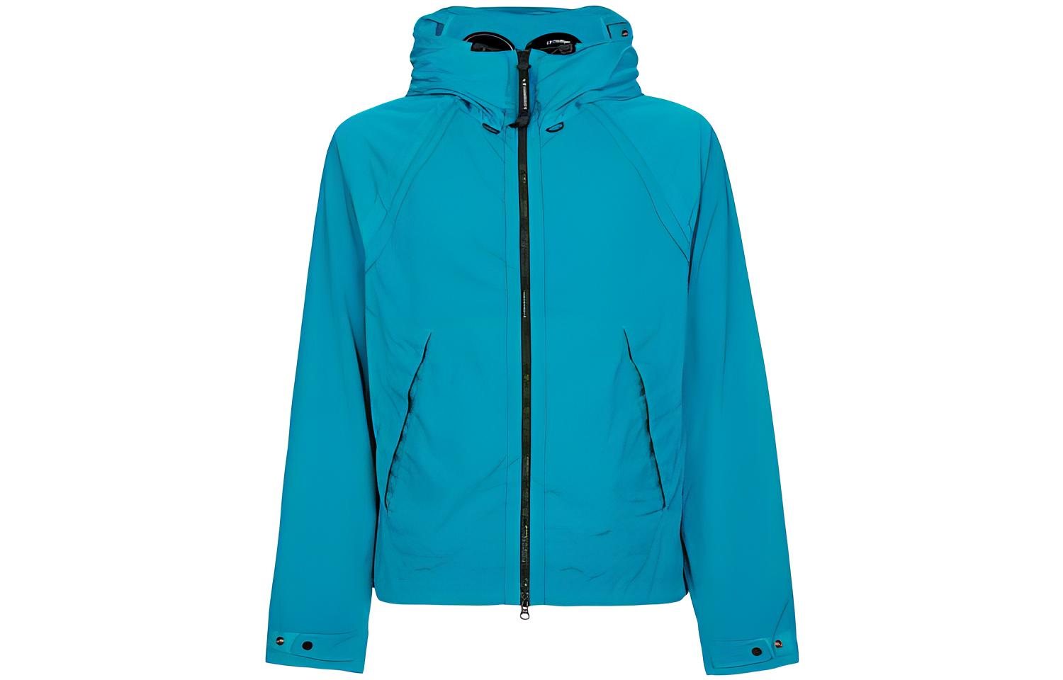 C.P. Company Solid Color Zipper Drawstring Hooded Jacket 14CMOW039A005904G825