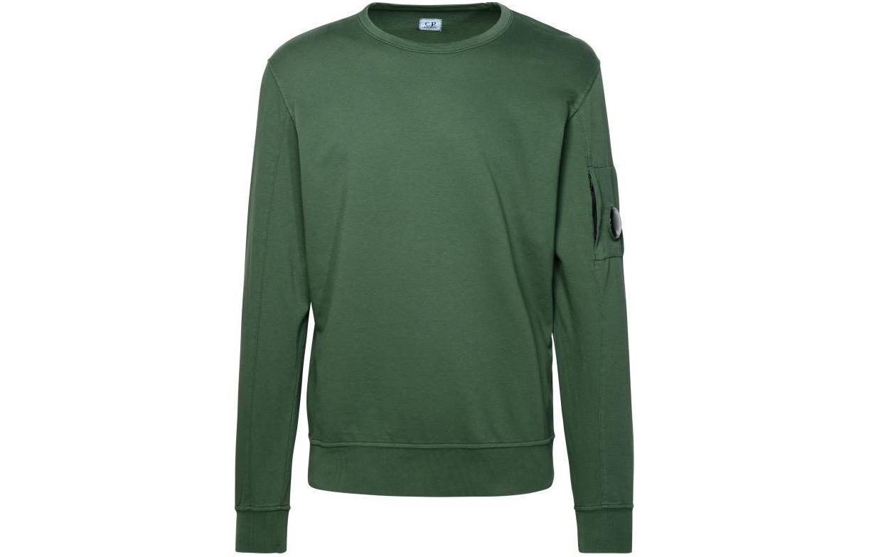 C.P. Company Solid Crewneck Slim Fit Long Sleeve Sweatshirt Deep Green 16CMSS032A002246G649